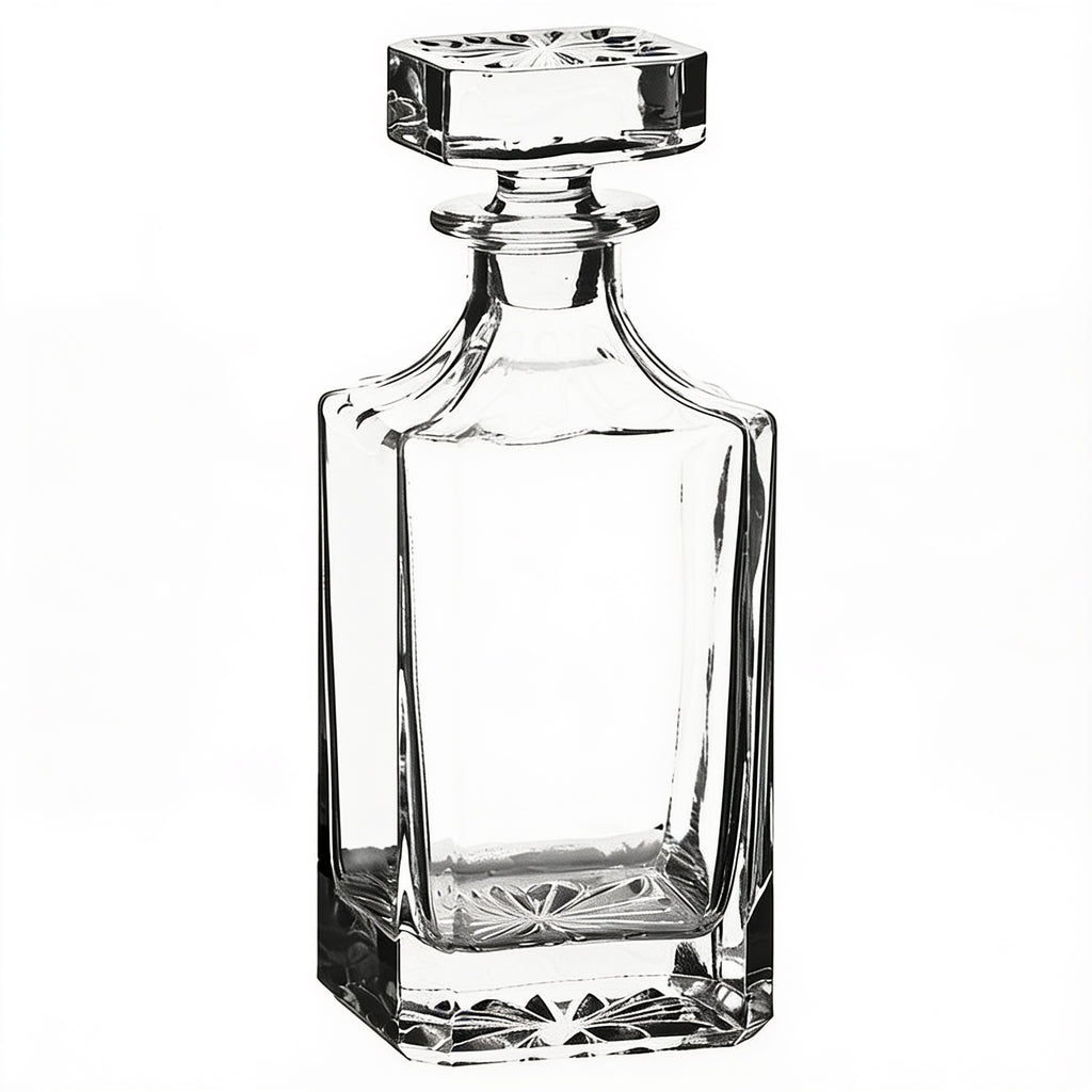 750 mL Square Glass Decanter in Black Gift Box with Printed Paper Sleeve blank-preview