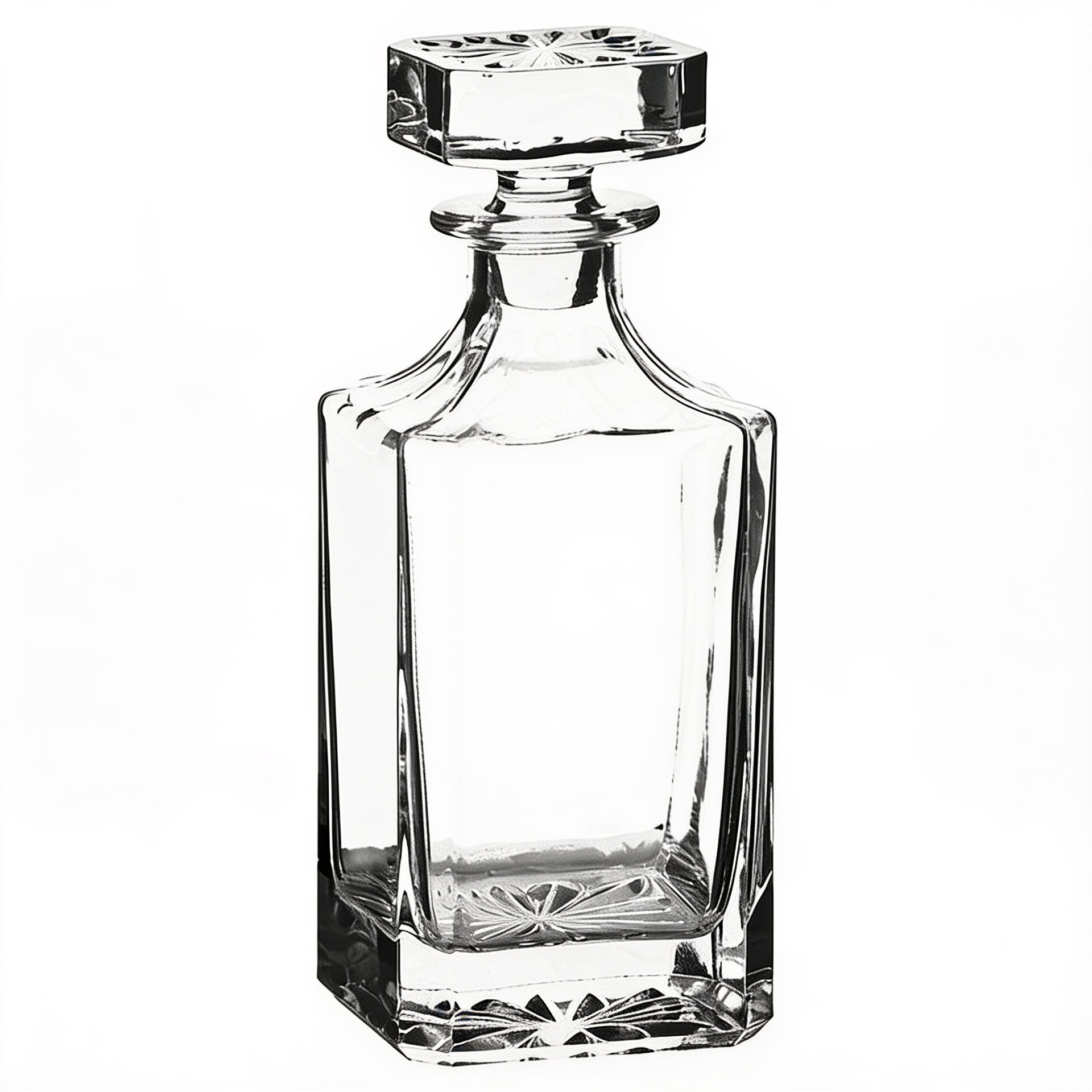750 mL Square Glass Decanter in Black Gift Box with Printed Paper Sleeve blank-preview