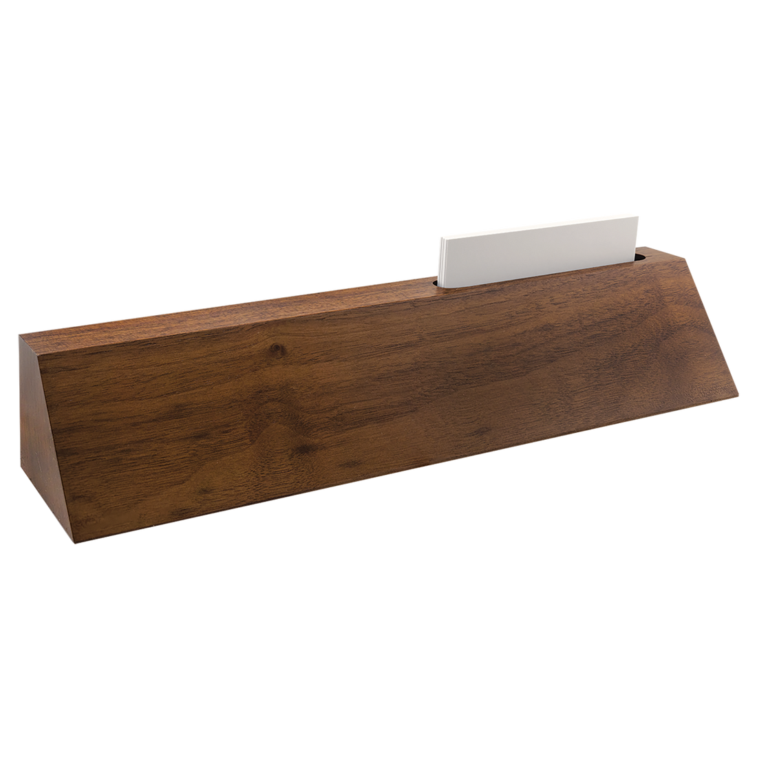 Genuine Desk Wedge – 10 in with card holder / Walnut preview