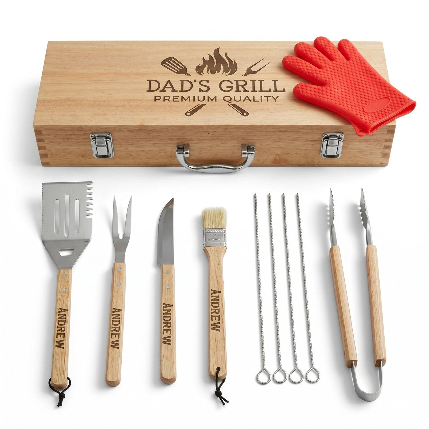 BBQ Grill Set with Carry Case â€” 11 Pieces