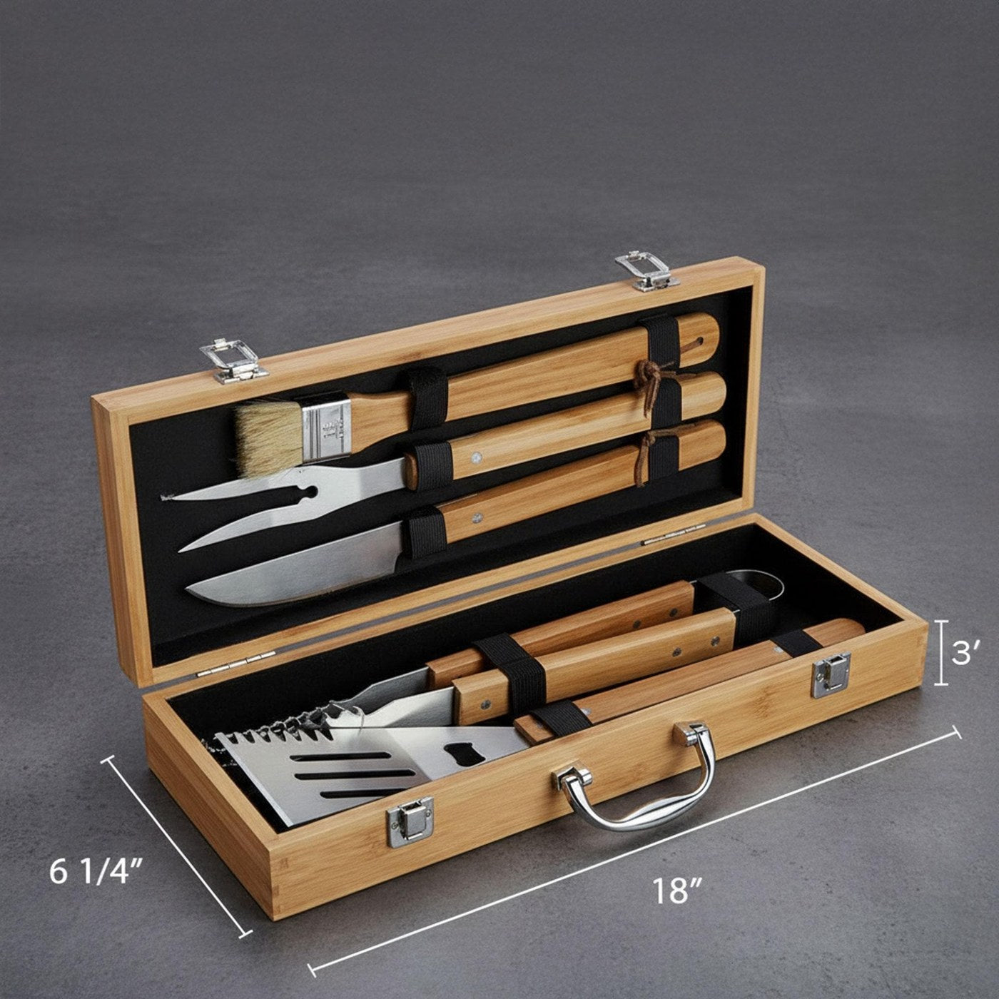 BBQ Grill Set with Carry Case â€” 11 Pieces