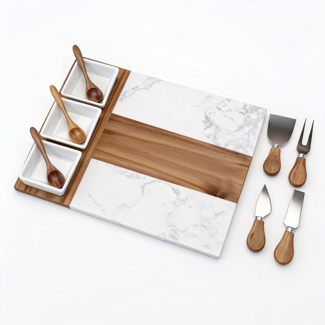 Marble Charcuterie Board — 11-Piece Set preview