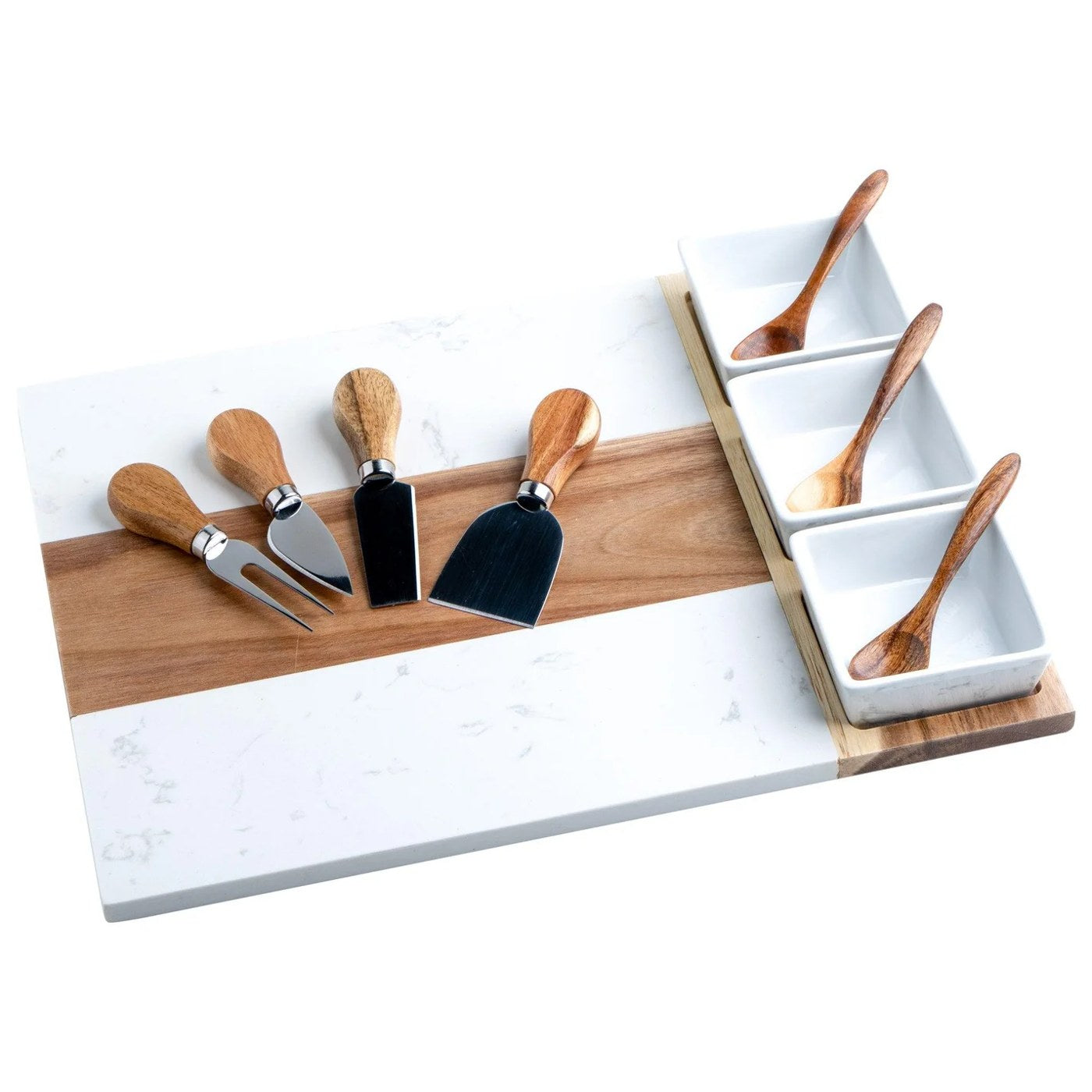 Marble Charcuterie Board â€” 11-Piece Set