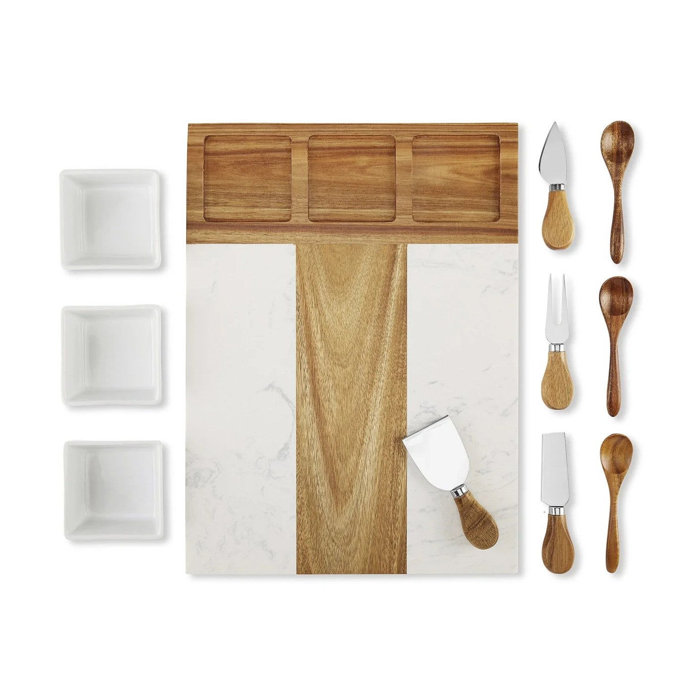 Marble Charcuterie Board â€” 11-Piece Set