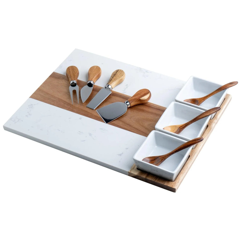 Marble Charcuterie Board â€” 11-Piece Set