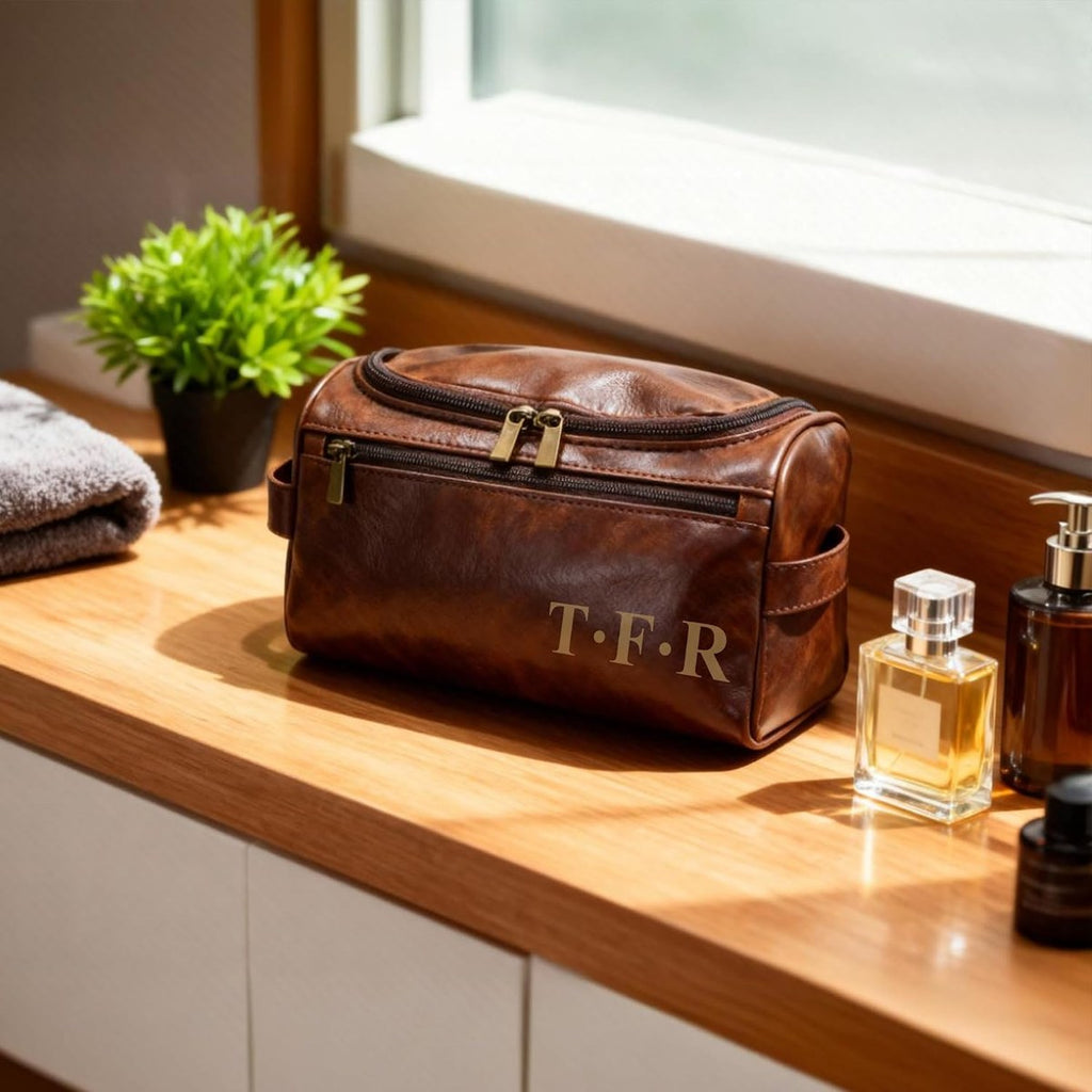Full-Grain Leather Toiletry Bag