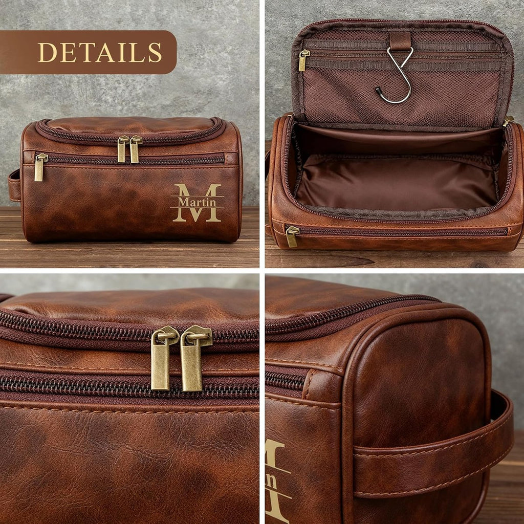 Full-Grain Leather Toiletry Bag