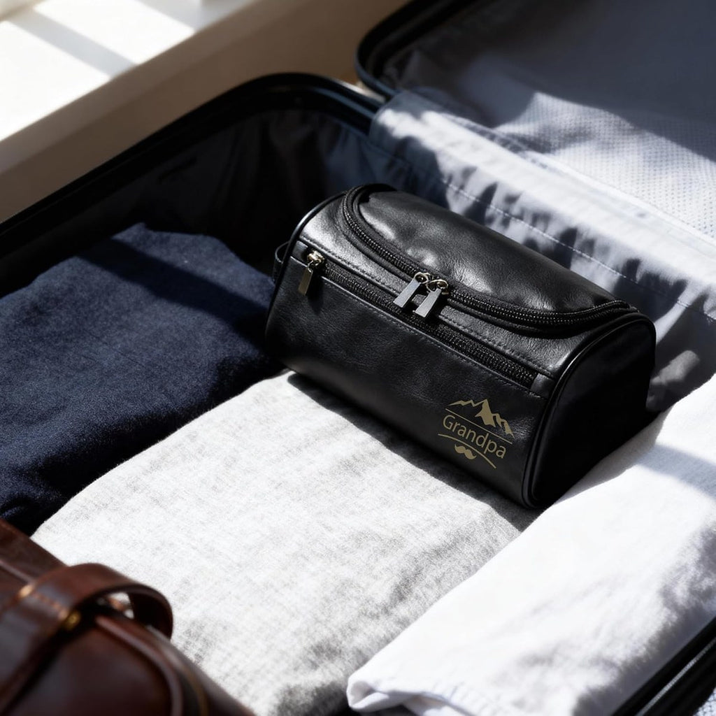 Full-Grain Leather Toiletry Bag