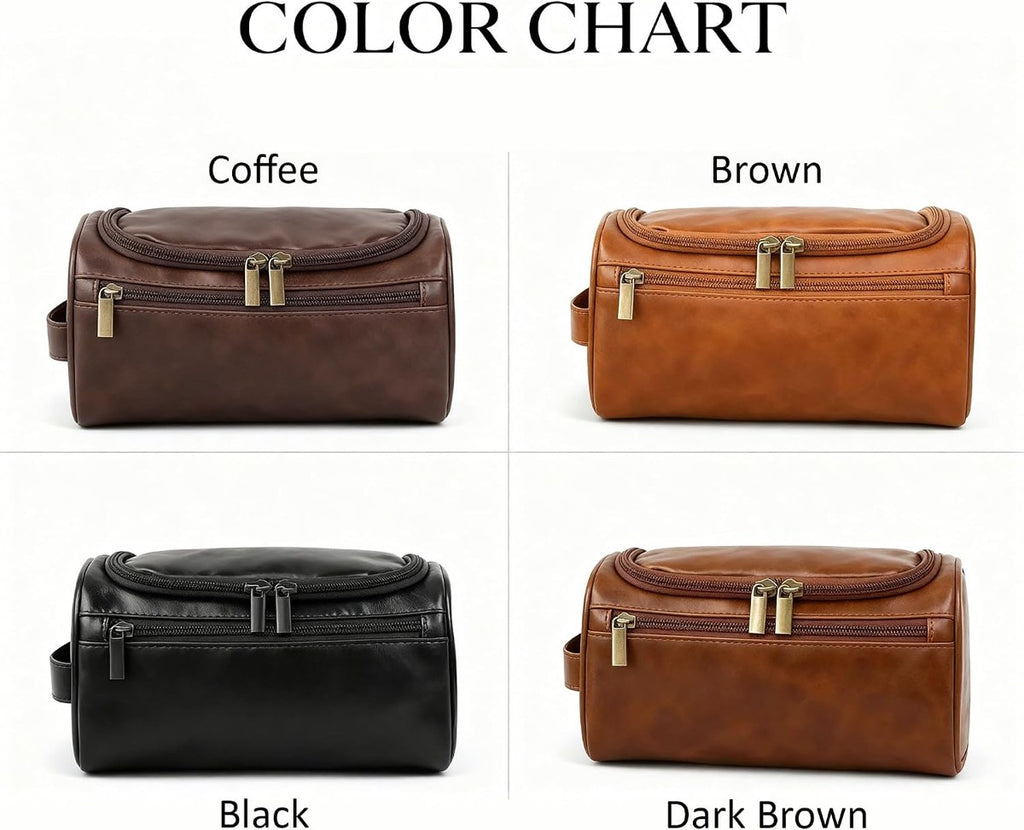 Full-Grain Leather Toiletry Bag