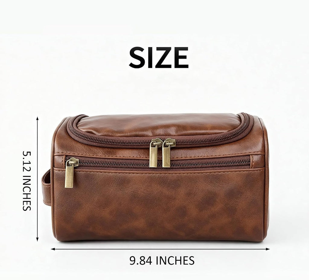 Full-Grain Leather Toiletry Bag