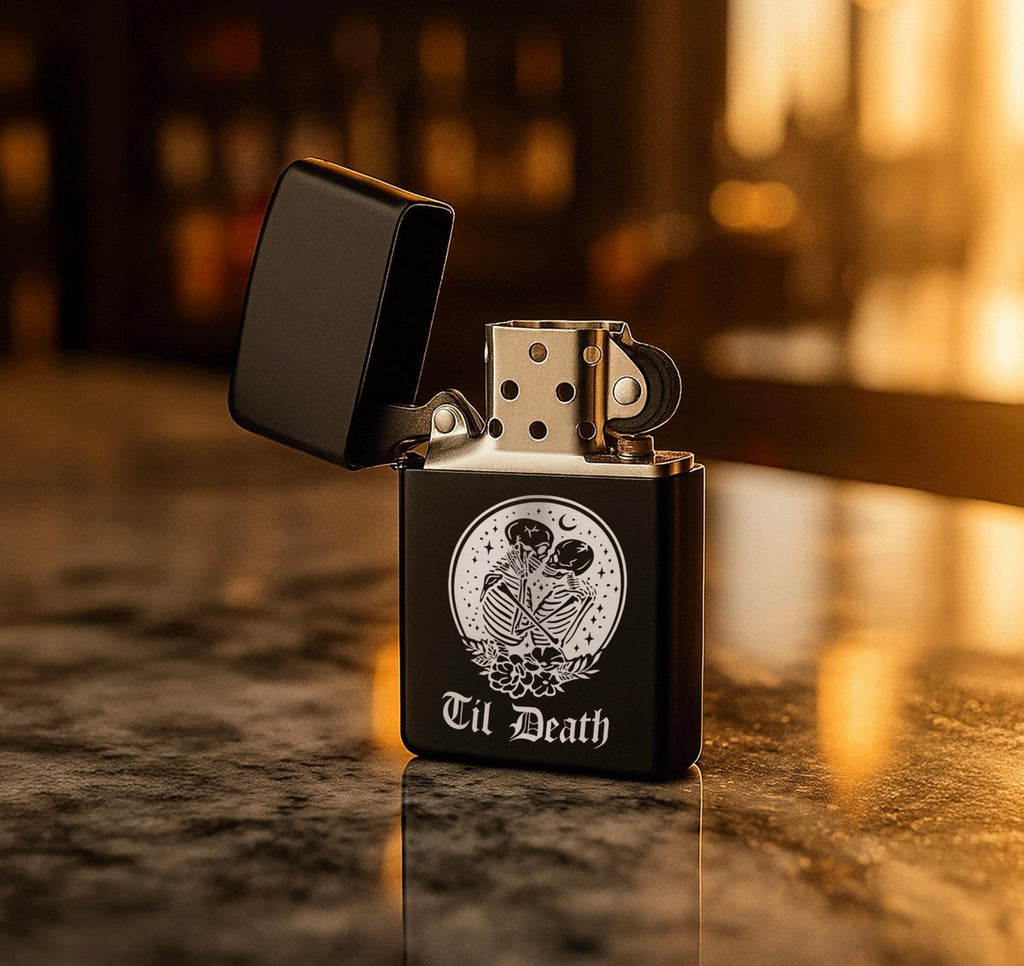 Monogram Lighter with Engraved Tin Case