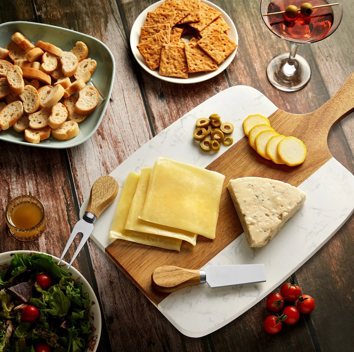 Marble Serving Board â€” 5-Piece Set