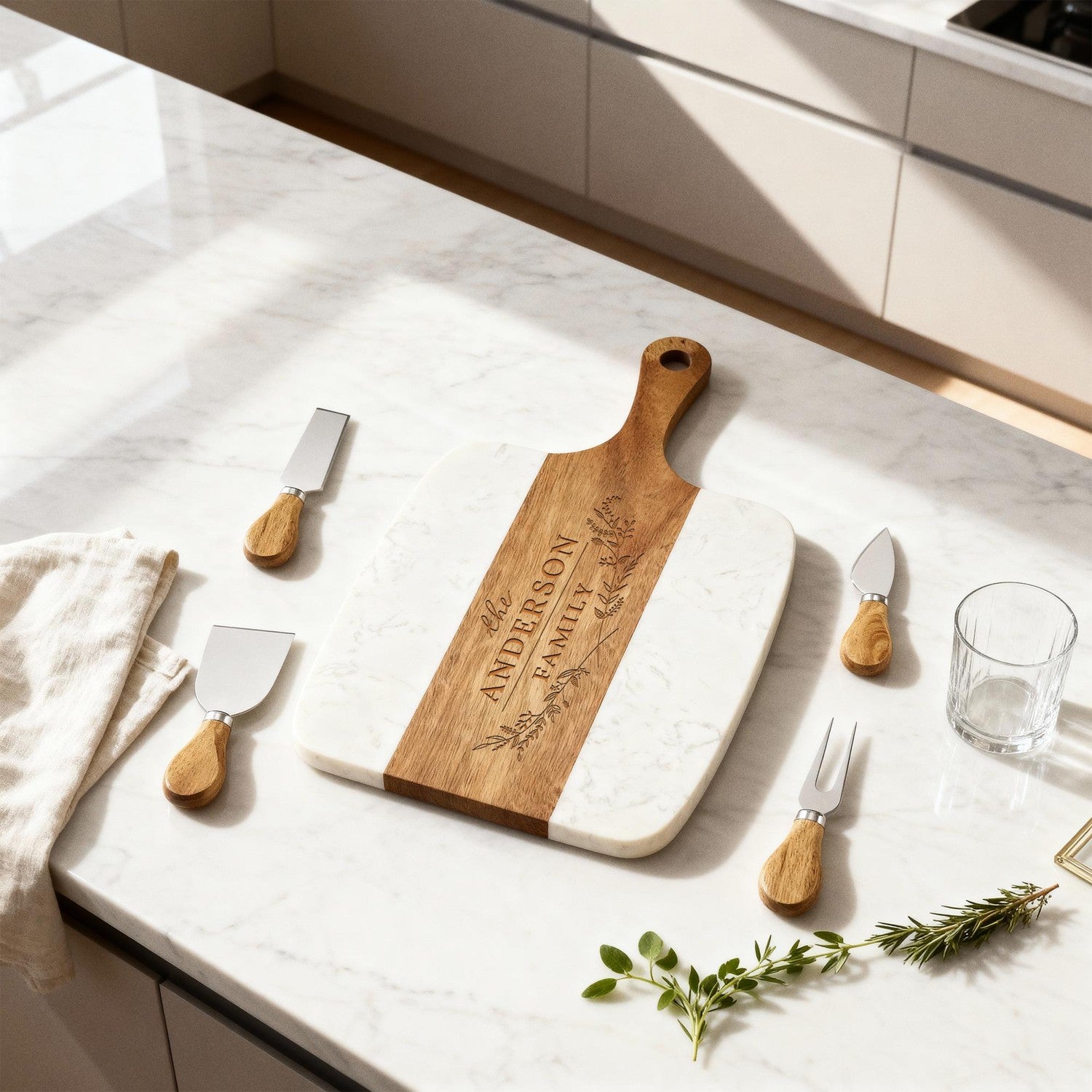 Marble Serving Board â€” 5-Piece Set