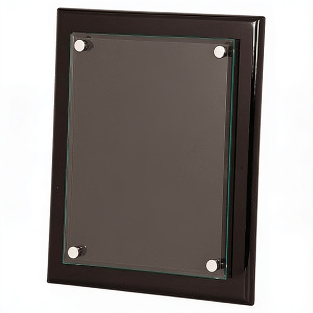 Black Piano Finish Floating Glass Frame - 10 1/2" x 13" blank-preview