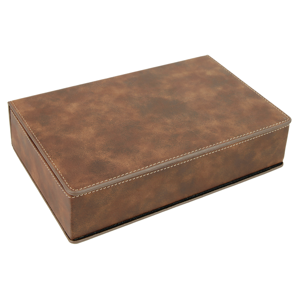 Rustic/Gold Leatherette Flask Set blank-preview
