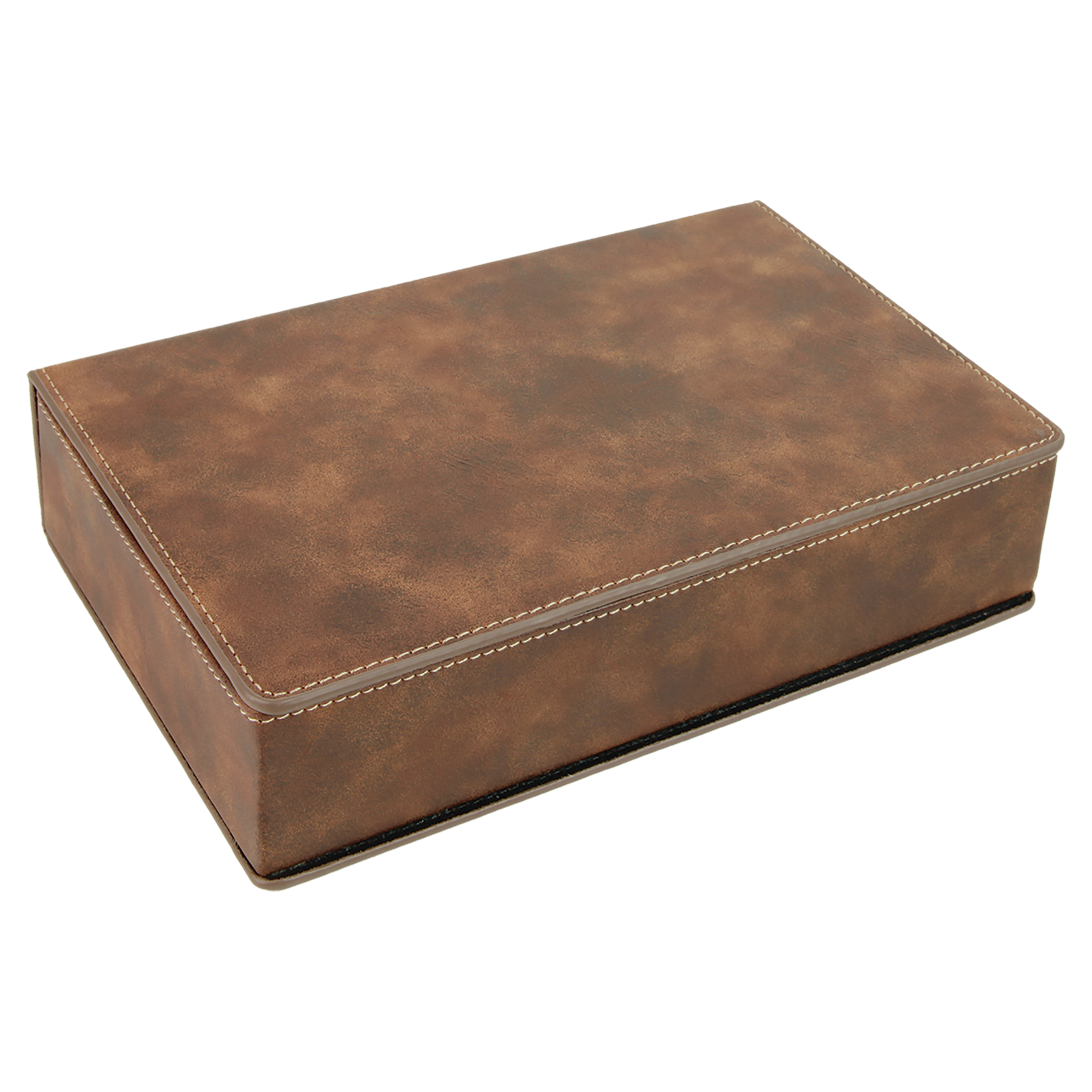 Rustic/Gold Leatherette Flask Set blank-preview