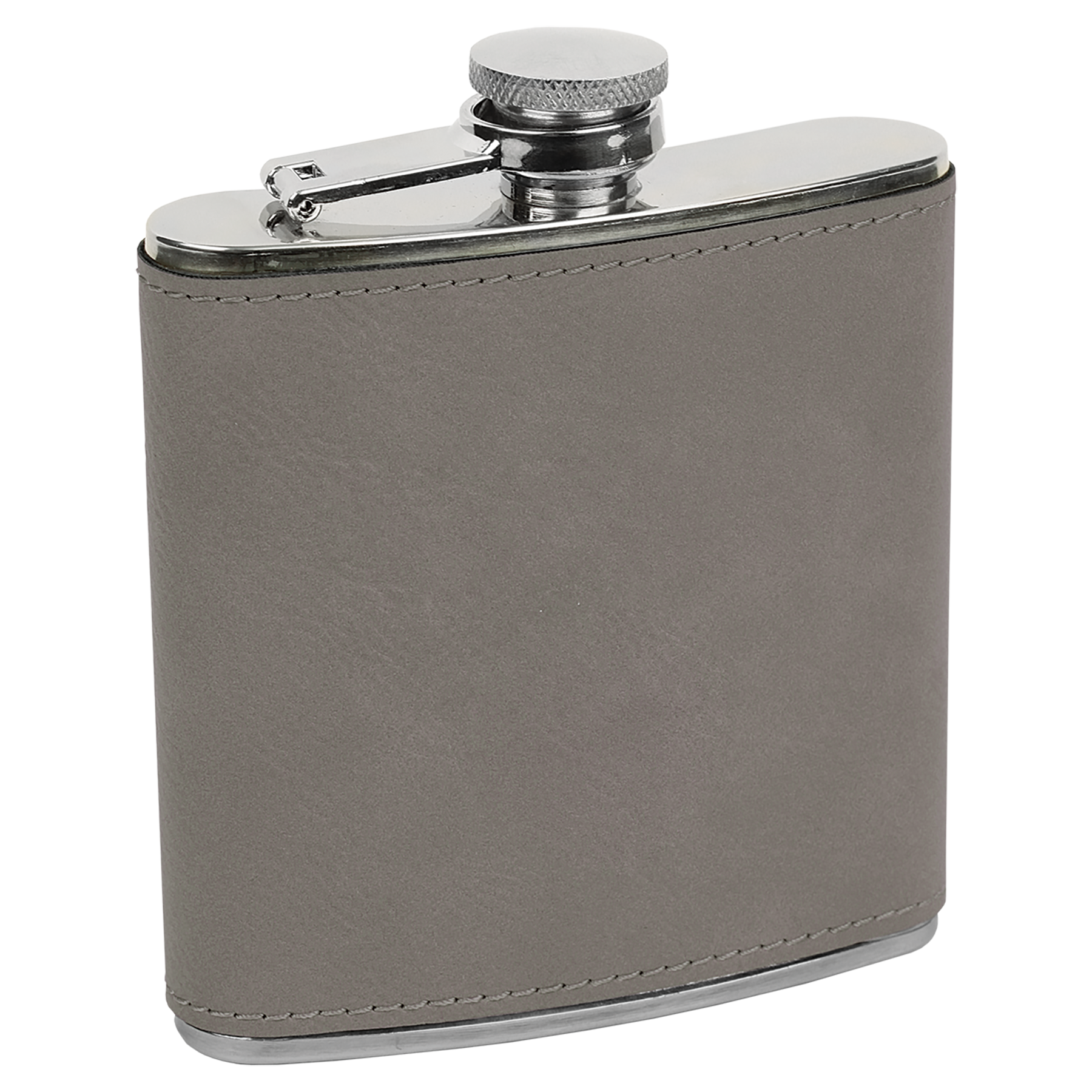 Gray 6 oz. Leatherette Flask blank-preview