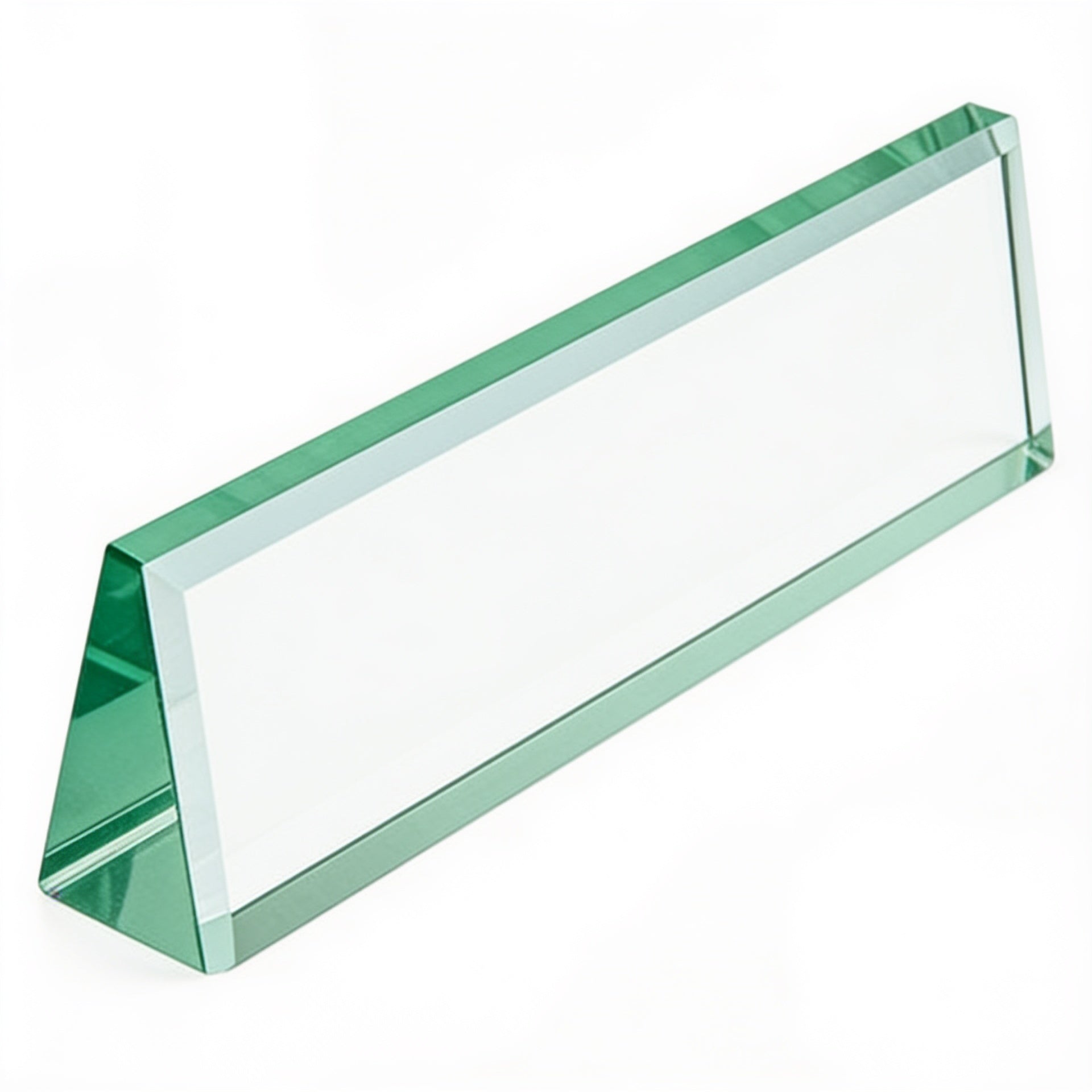 Jade Glass Desk Wedge - 8" x 2" blank-preview
