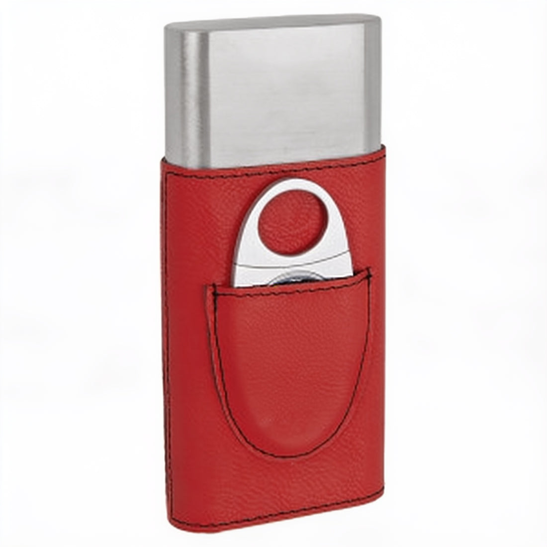 Leatherette Cigar Case with Cutter – Red preview