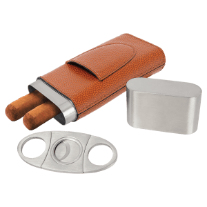 Basketball Leatherette Cigar Case with Cutter blank-preview