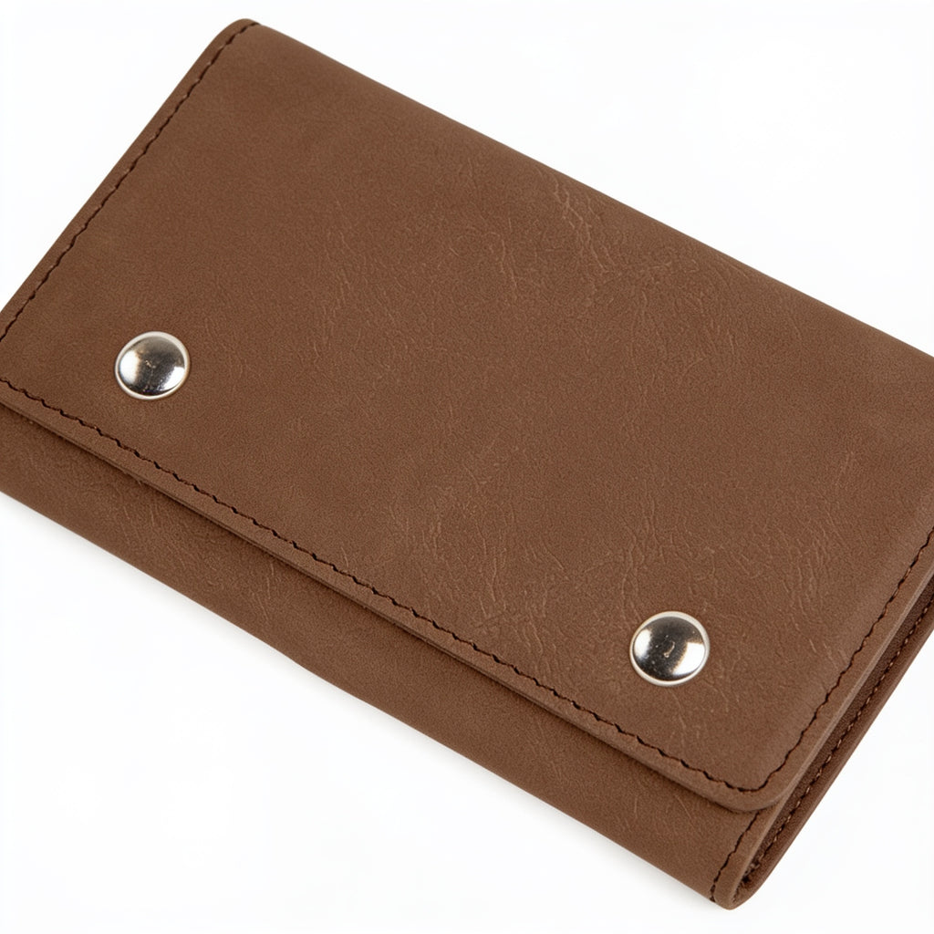 Dark Brown Laserable Leatherette Card & Dice Set blank-preview