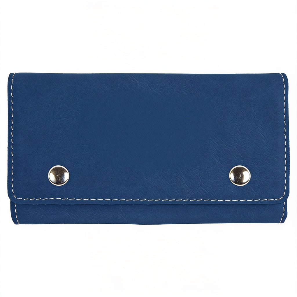 Blue/Silver Laserable Leatherette Card & Dice Set blank-preview