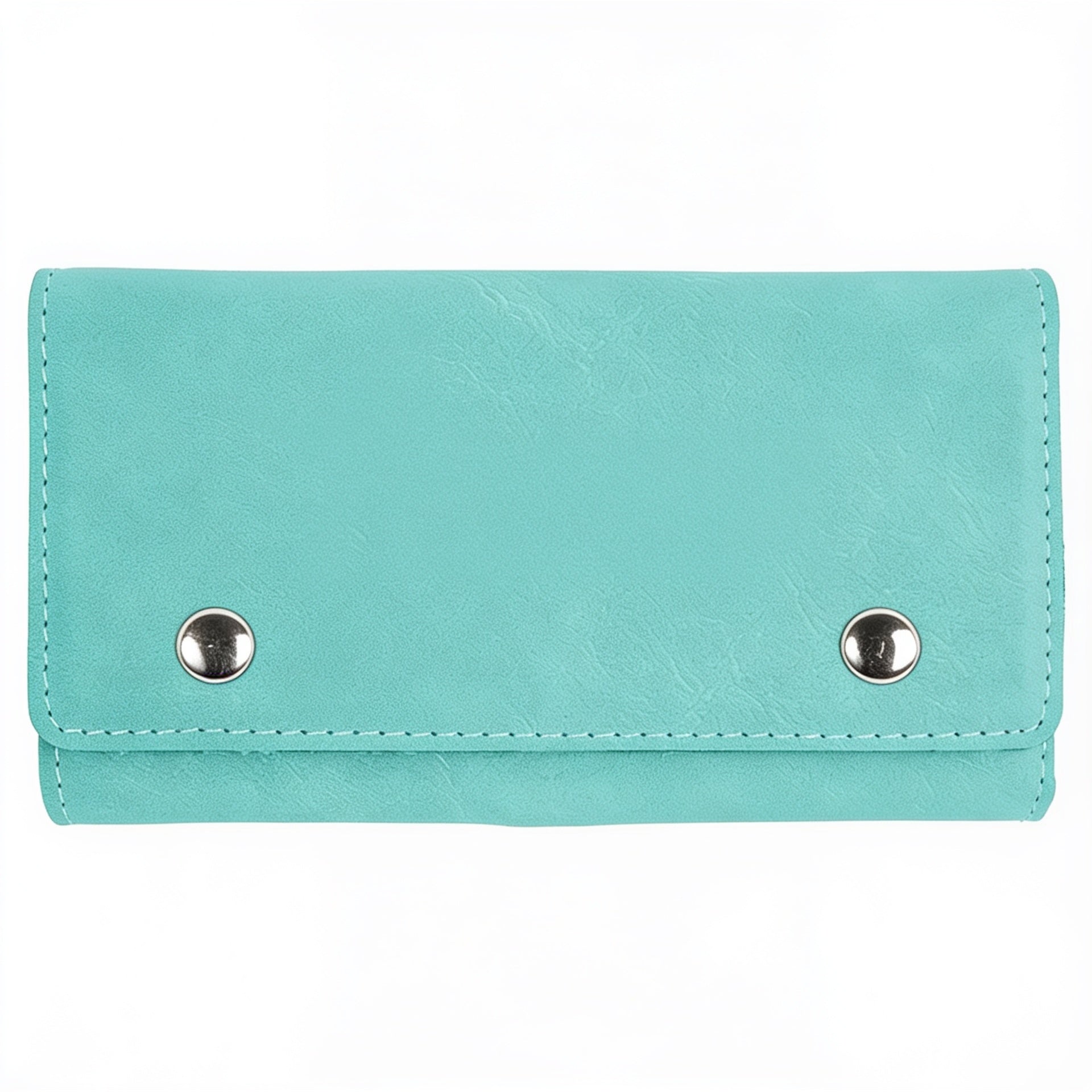 Teal Laserable Leatherette Card & Dice Set blank-preview