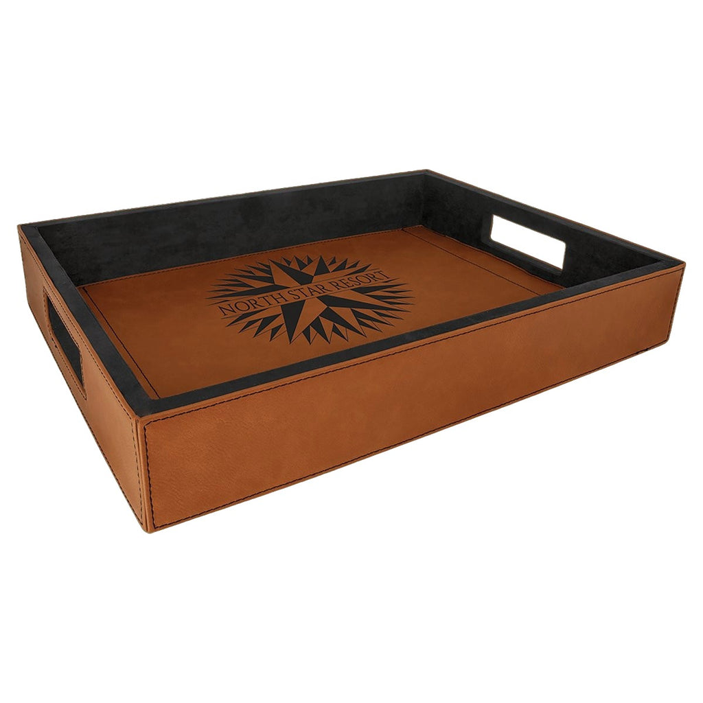 Rawhide Laserable Leatherette Serving Tray