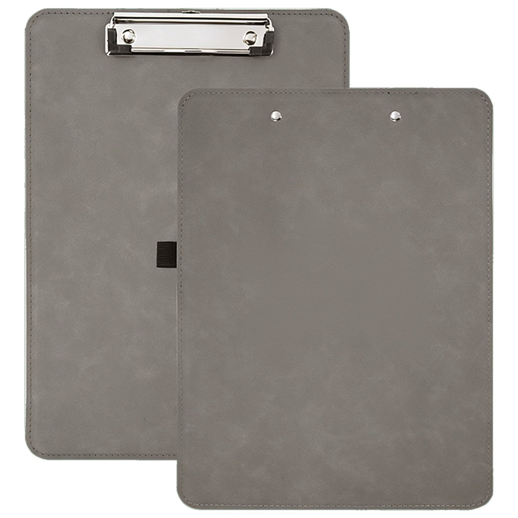 Gray Laserable Leatherette Clipboard blank-preview
