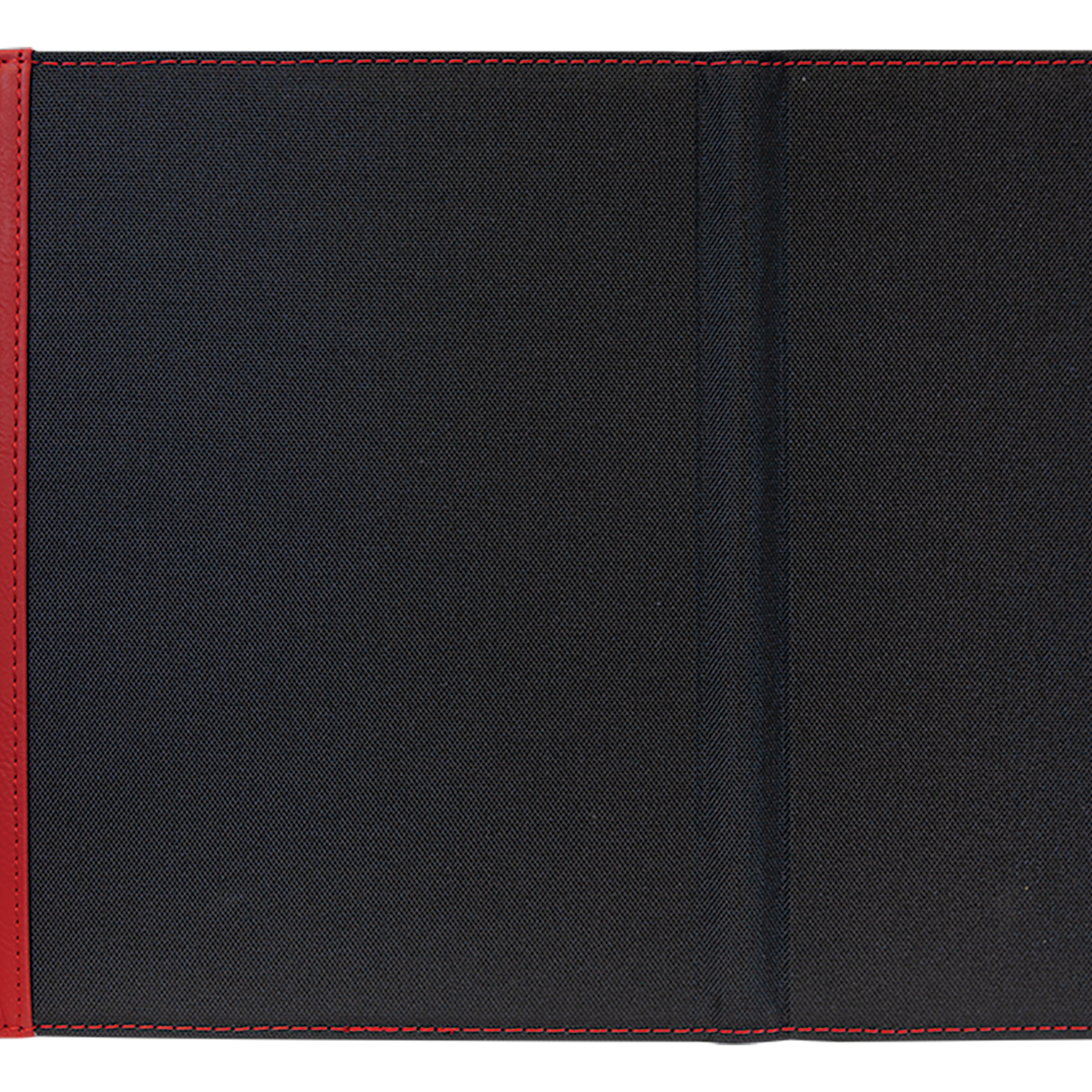 Black with Red/Black Leatherette Canvas Portfolio with Notepad
