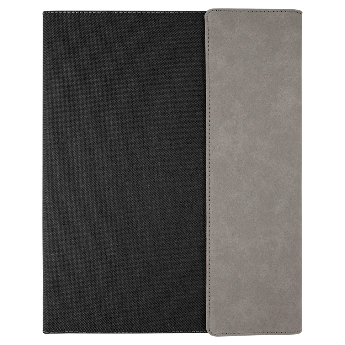 Leatherette / Canvas Portfolio with Notepad – Gray / Large preview