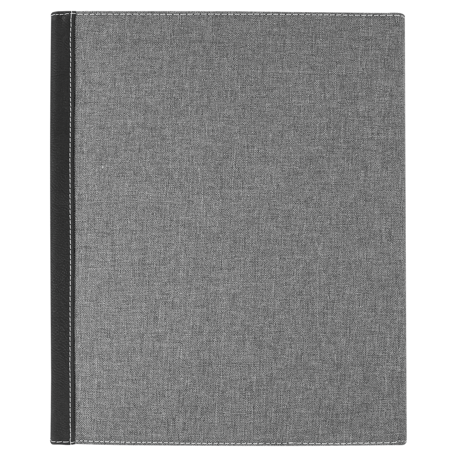Gray with Black/Silver Leatherette Canvas Portfolio with Notepad