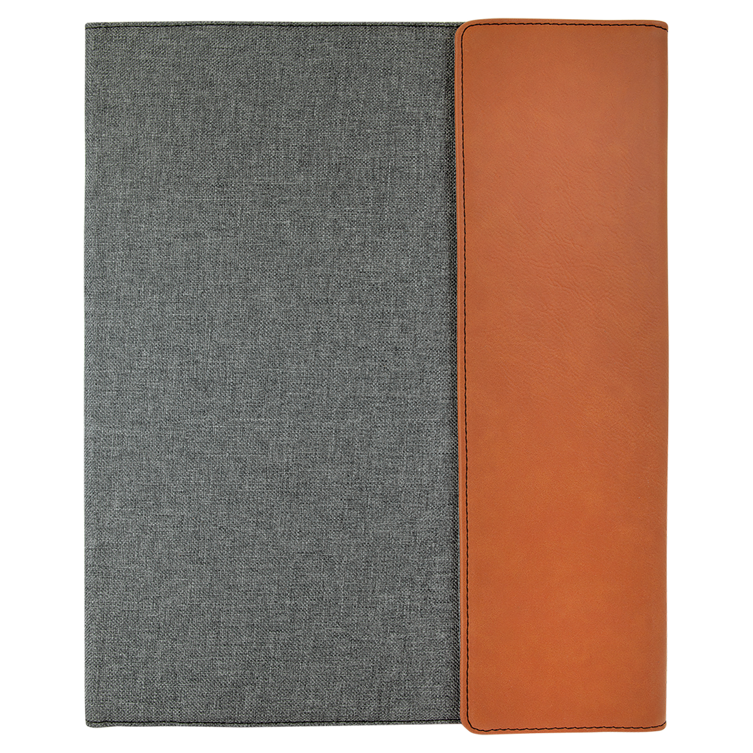 Leatherette / Canvas Portfolio with Notepad – Rawhide / Large preview