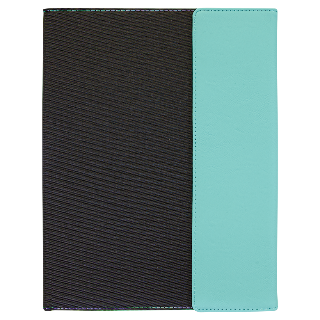 Leatherette / Canvas Portfolio with Notepad – Teal / Large preview