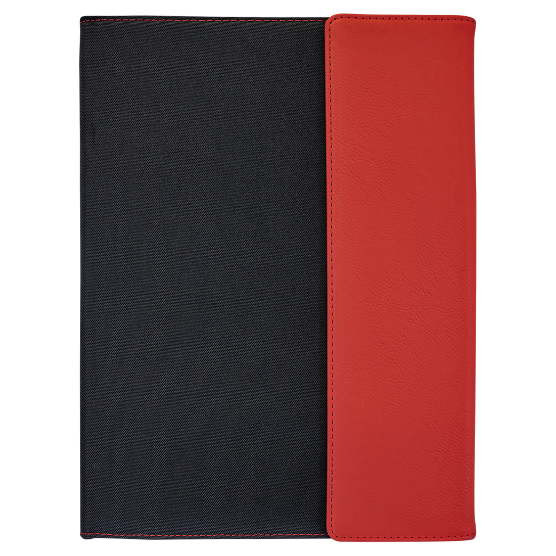 Leatherette / Canvas Portfolio with Notepad – Red / Large preview