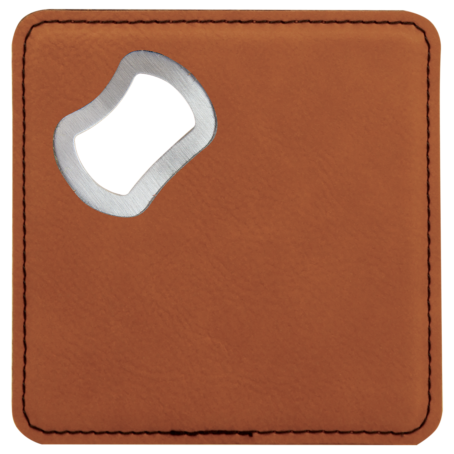 Rawhide Leatherette Coaster with Bottle Opener blank-preview
