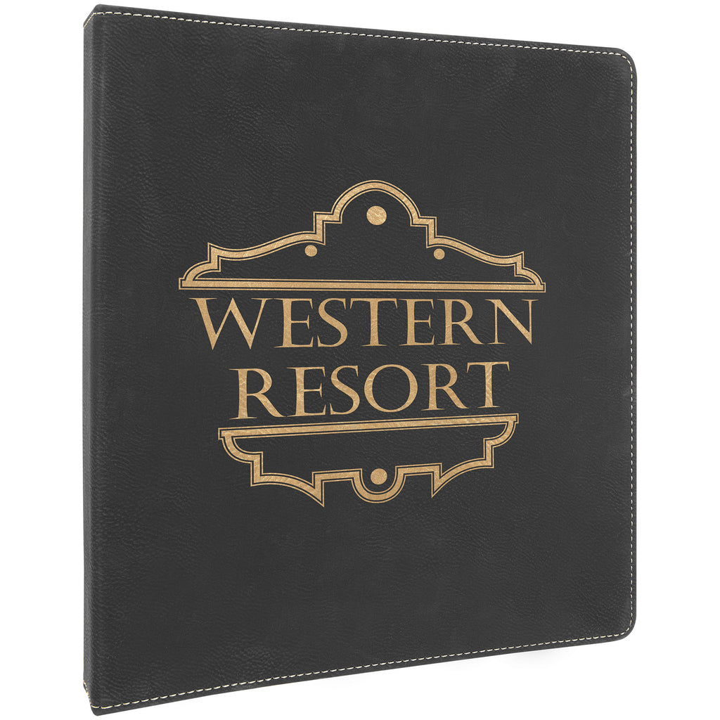 Black/Gold 3 Ring Binder with 1" Slant D Rings