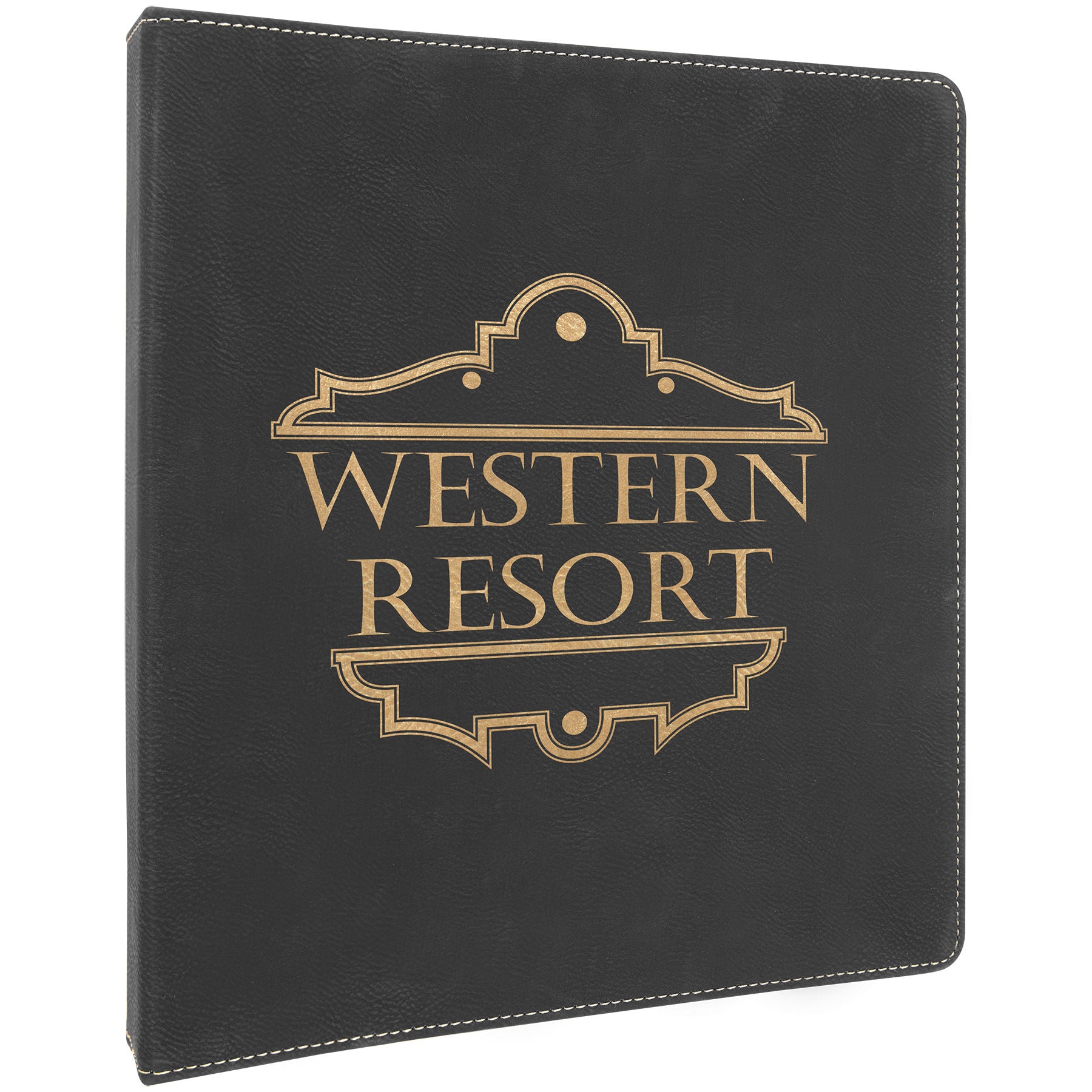 Black/Gold 3 Ring Binder with 1" Slant D Rings