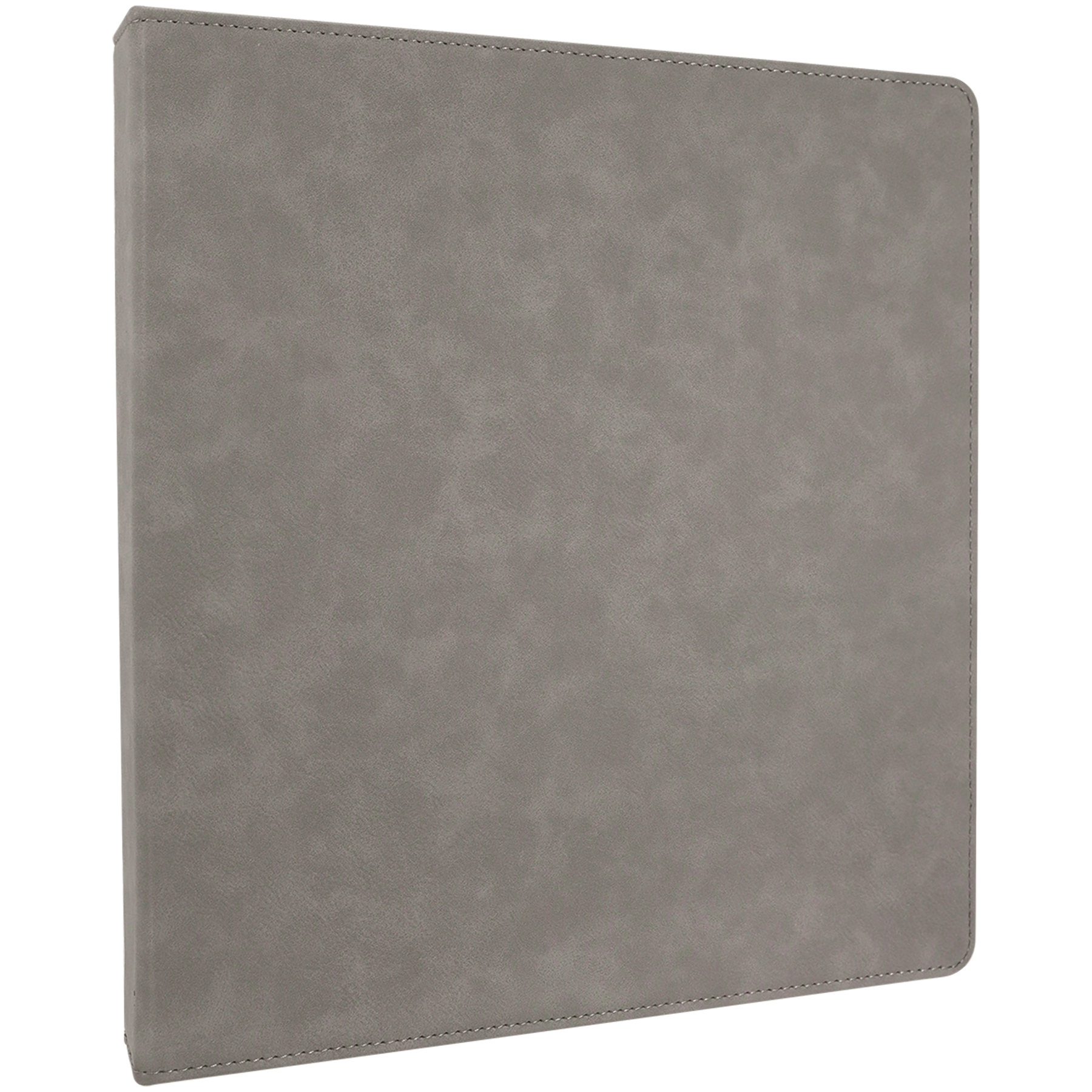 Gray Laserable Leatherette 3 Ring Binder with 1" Slant D Rings blank-preview