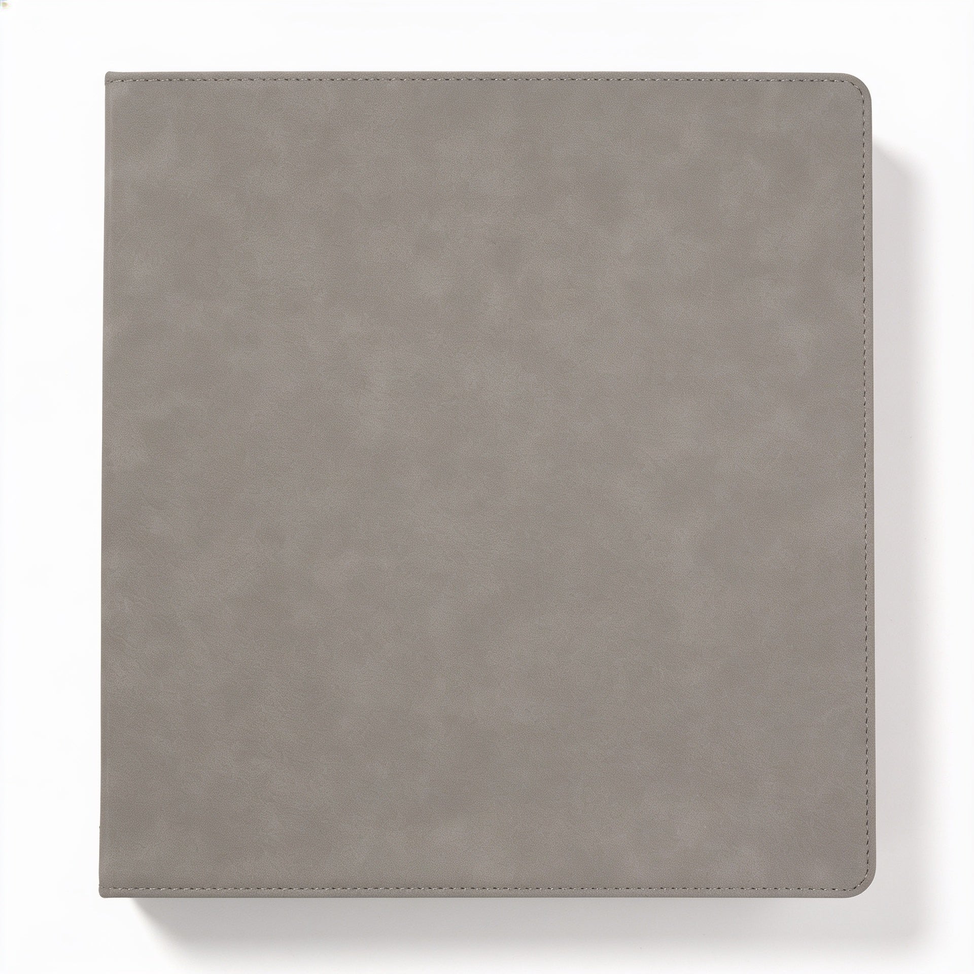 Gray Laserable Leatherette 3 Ring Binder with 1" Slant D Rings blank-preview-flat