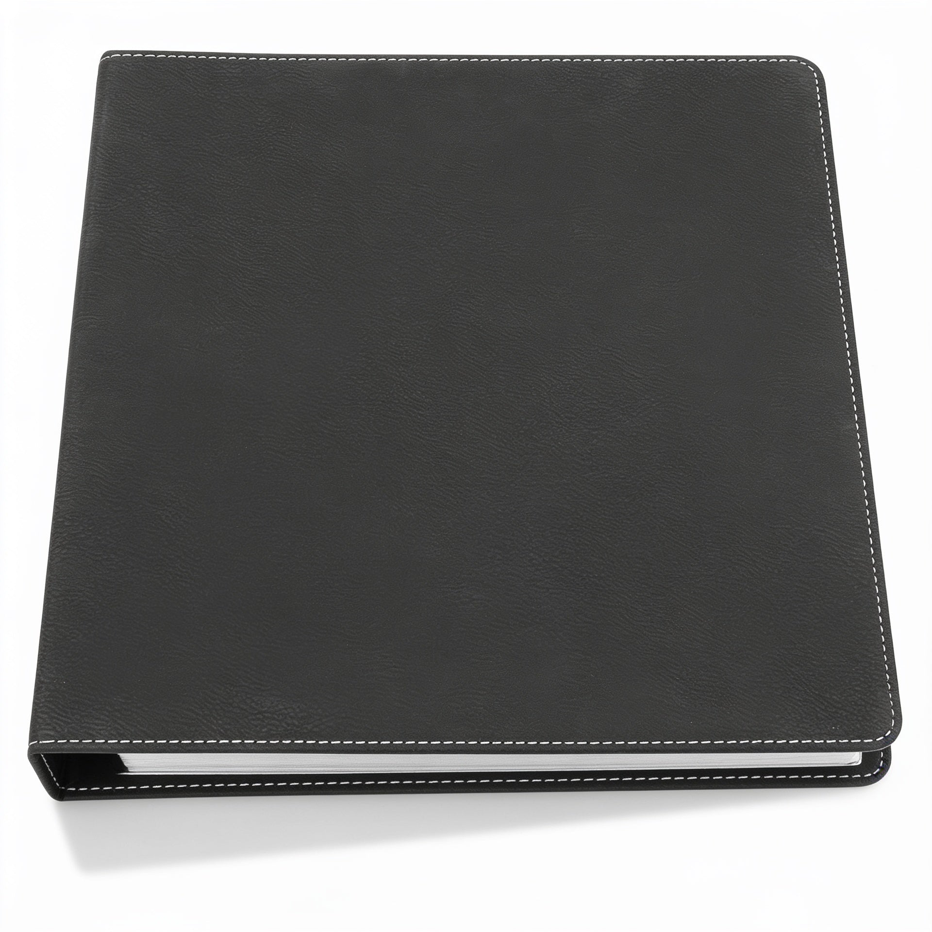 Black/Silver 3 Ring Binder with 1" Slant D Rings blank-preview-flat