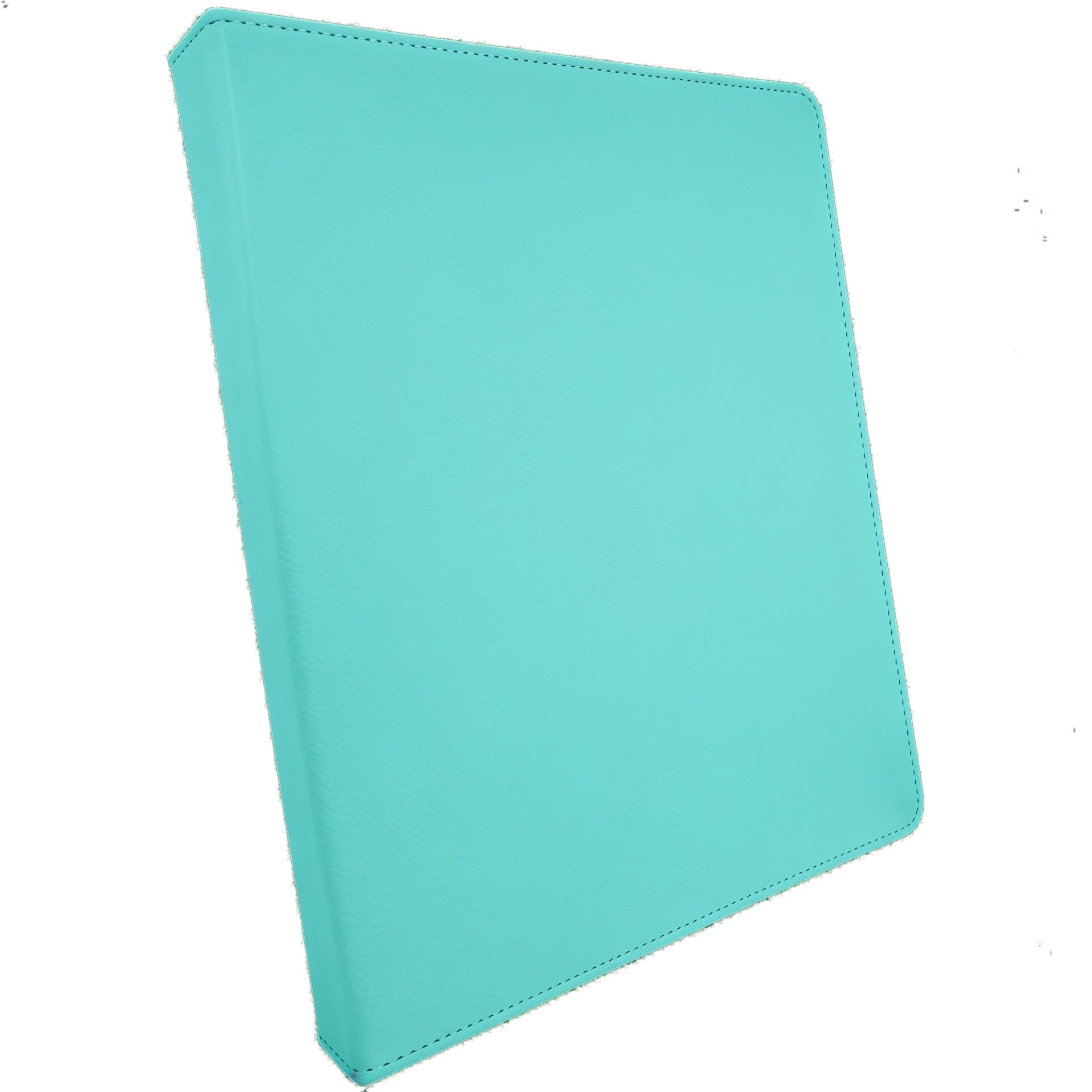 Teal Laserable Leatherette 3 Ring Binder with 1" Slant D Rings blank-preview