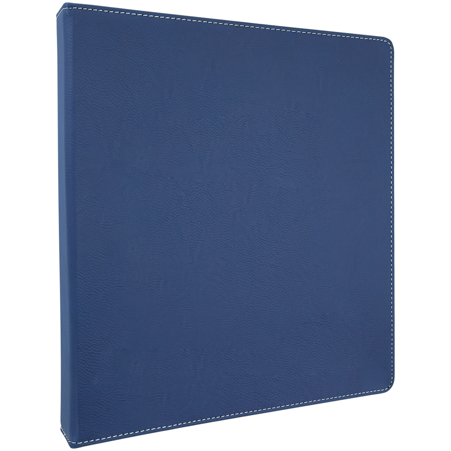 Blue/Silver Laserable Leatherette 3 Ring Binder with 1" Slant D Rings blank-preview