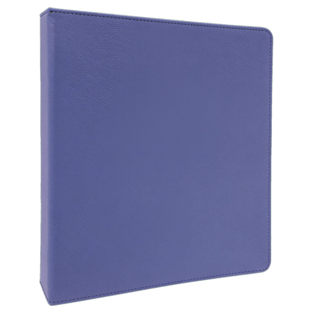 Purple/Black Laserable Leatherette 3 Ring Binder with 1" Slant D Rings blank-preview