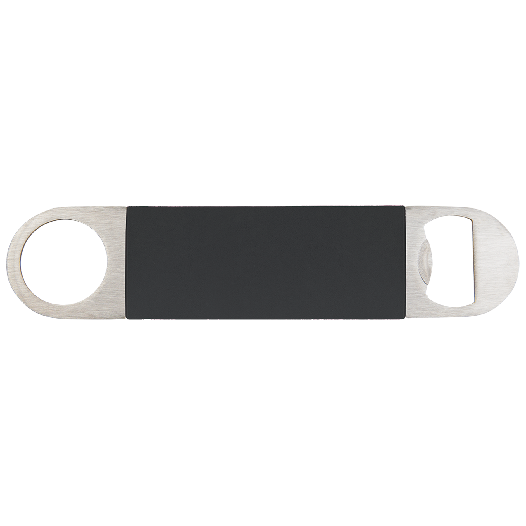 Black/White Bottle Opener with Silicone Grip blank-preview