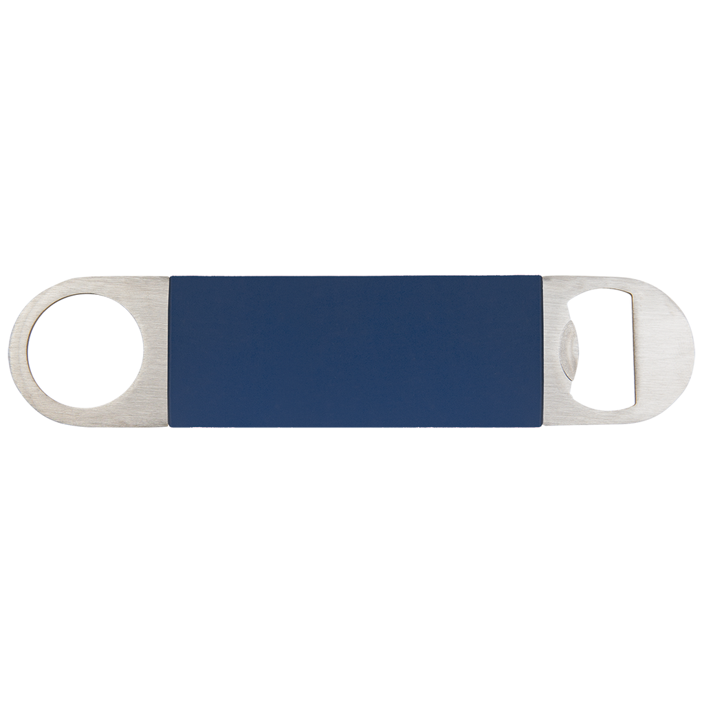Navy Blue/White Bottle Opener with Silicone Grip blank-preview