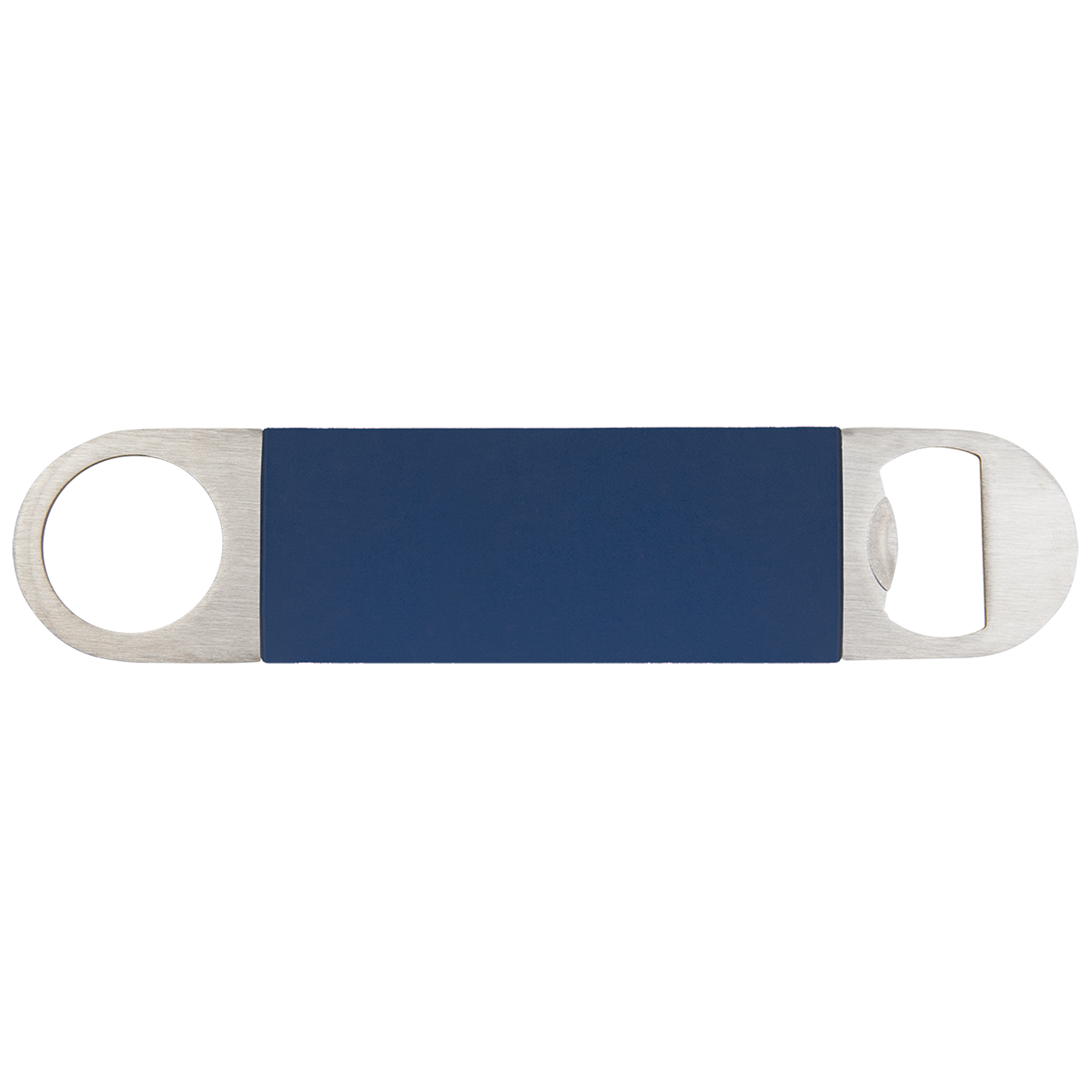Navy Blue/White Bottle Opener with Silicone Grip blank-preview