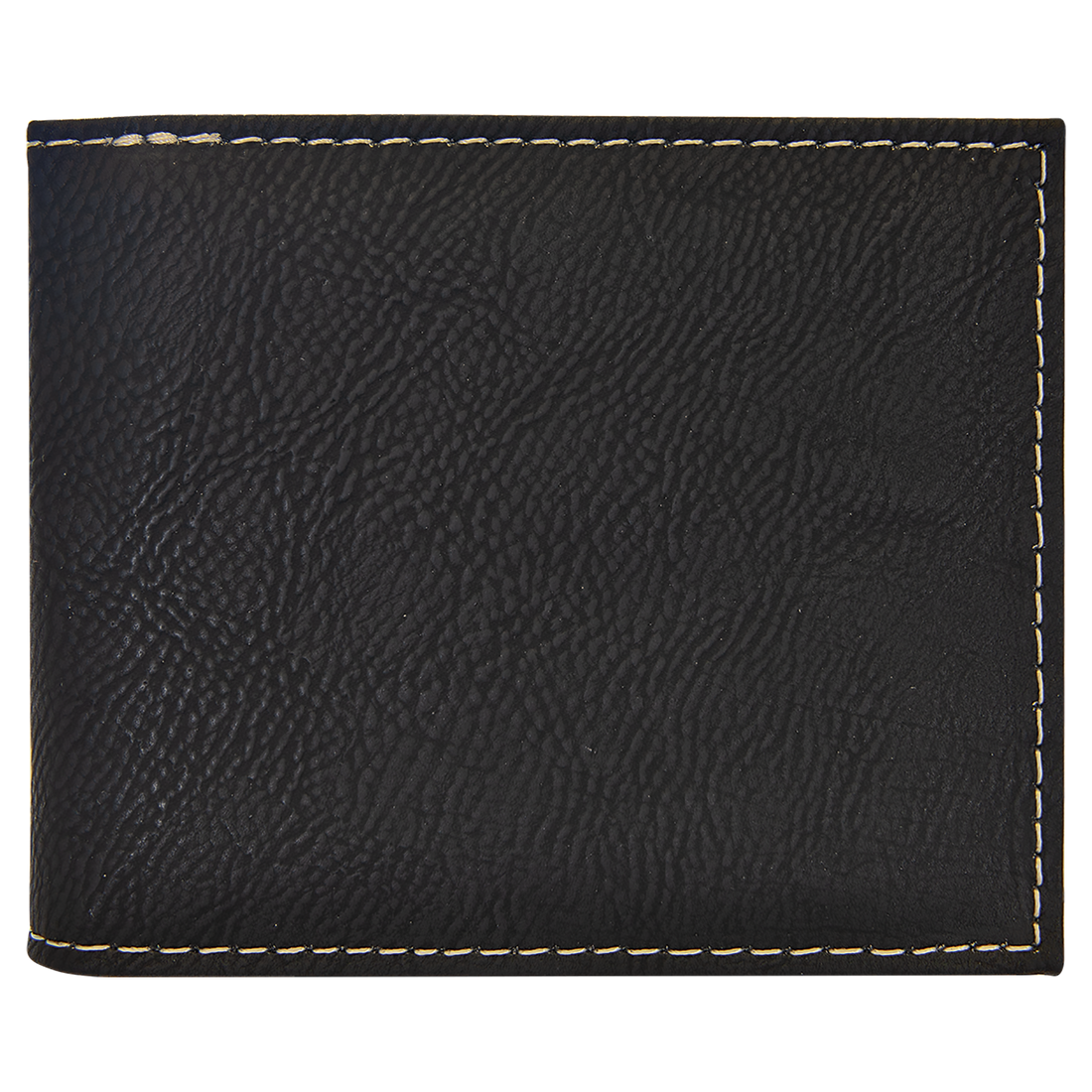 Black/Gold Leatherette Bifold Wallet with Flip ID preview
