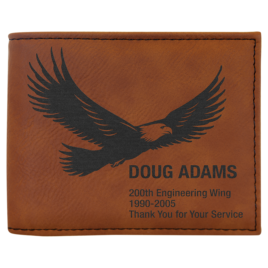 Rawhide Leatherette Bifold Wallet with Flip ID
