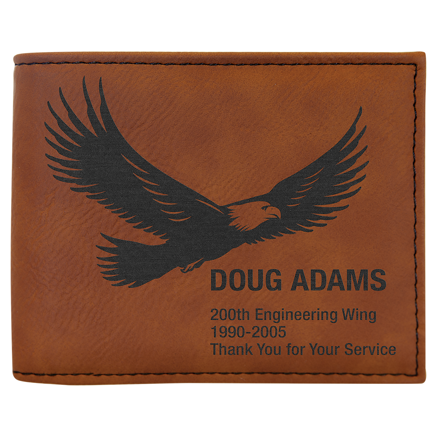 Rawhide Leatherette Bifold Wallet with Flip ID
